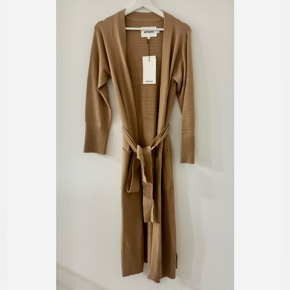 APPARIS Alessi Long Belted Cardigan.